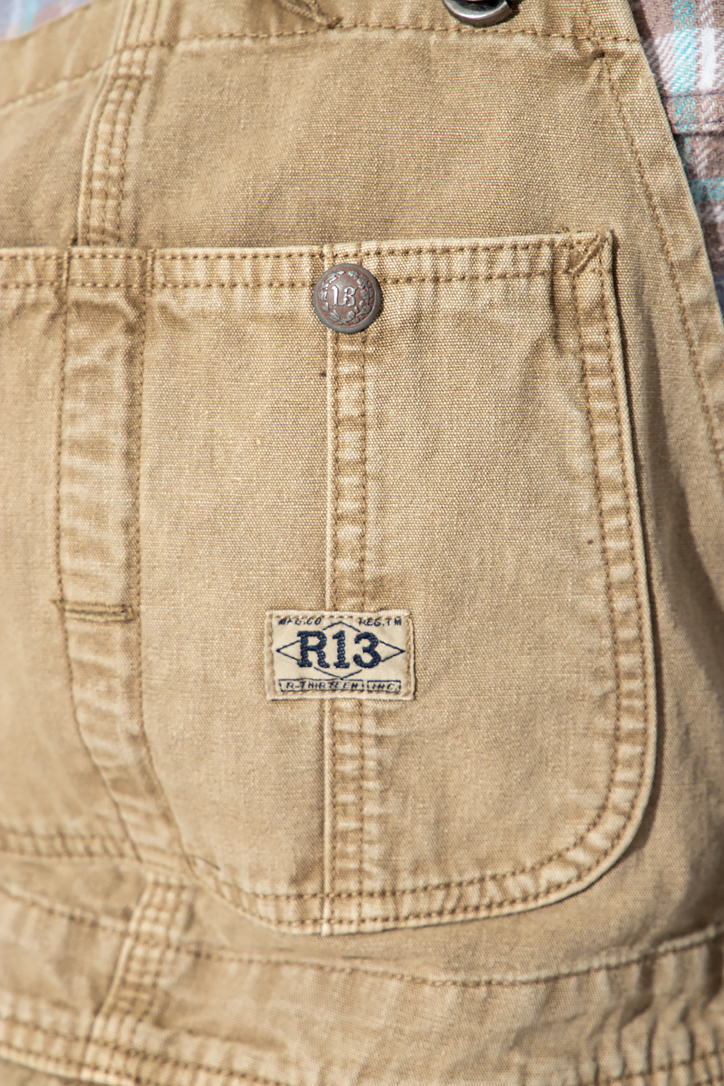 Beige Denim tank top R13 Vitkac GB